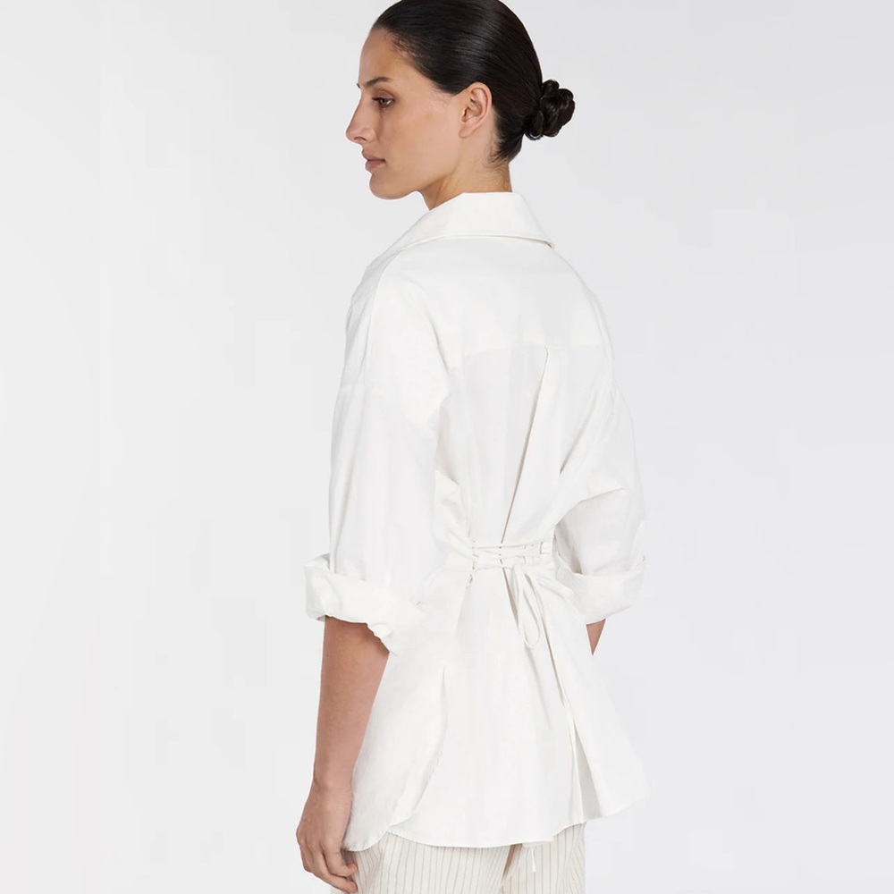 NWT Dissh Blake White Button-Up Top 100% Cotton